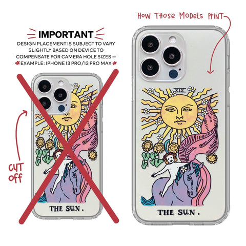 Trippy Psychedelic Aesthetic Tarot Card Clear Phone Case For iPhone 13 12 11 Pro Max 7 8 Plus SE 2020 XR The Urban Flair Star Moon Sun Fool