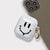 Melting Smiley Face Clear Airpods Case With Aesthetic Design For Air Pods Pro Generation 3 With Carabiner Ring Bag Clip Feat