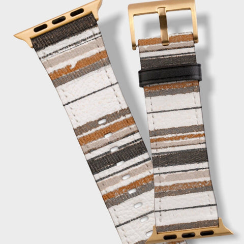 Apple Watch band with a boho striped design (Feat)