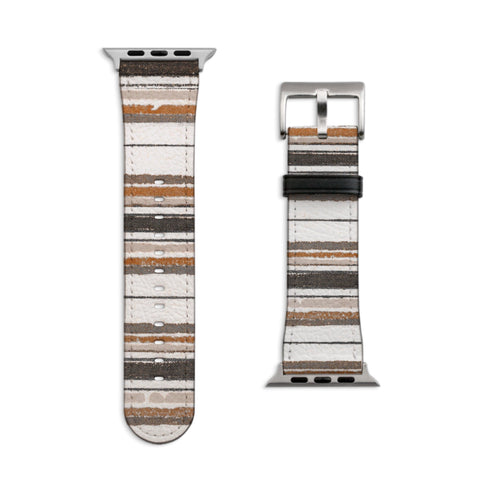 Boho Stripes Apple Watch Band For Series 3 4 5 6 7 8 9 SE 38/40/41mm & 42/44/45mm Apple Watch Straps Vegan Faux Leather Band- On Sale!