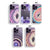 Geode Agate Slice Print Phone Cases For New Deep Purple iPhone 14 Pro and 14 Pro Max Clear Cases With Aesthetic Designs By The Urban Flair Feat