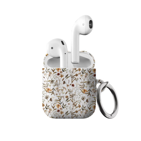 Cute Boho Flowers Air Pods Case New Air Pod Pro 2nd Gen Cover With Keychain Carabiner Clip Airpod 1 2 Cases Floral Design Feat