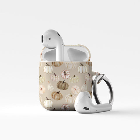 Minimal Pumpkin Air Pods Case New Air Pod Pro 2nd Gen Cover With Keychain Carabiner Clip Airpod 1 2 Cases With Cute Fall Autumn Design Feat
