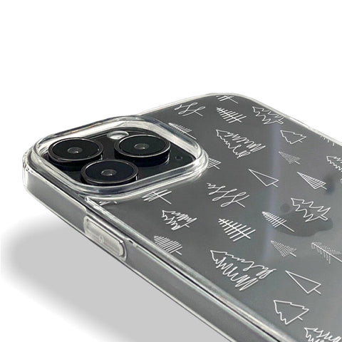 Minimal Christmas Tree Phone Case For iPhone 14 Plus 13 Pro Max Mini 12 XR 7 8 Clear Phone Cover With Simple Design Galaxy S22 Case Feat