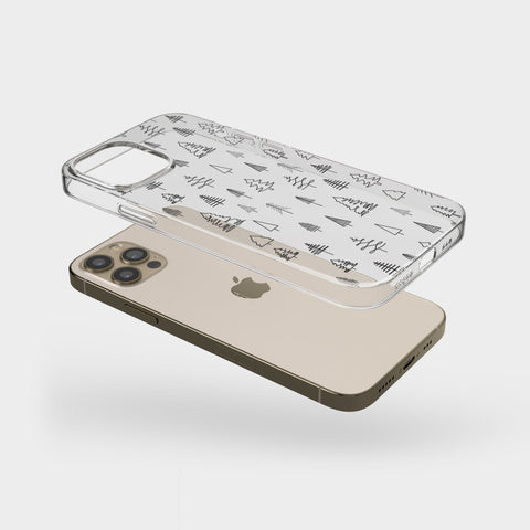 Minimal Christmas Tree Phone Case For iPhone 14 Plus 13 Pro Max Mini 12 XR 7 8 Clear Phone Cover With Simple Design Galaxy S22 Case Feat