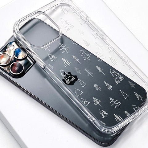 Minimal Christmas Tree Phone Case For iPhone 14 Plus 13 Pro Max Mini 12 XR 7 8 Clear Phone Cover With Simple Design Galaxy S22 Case Feat