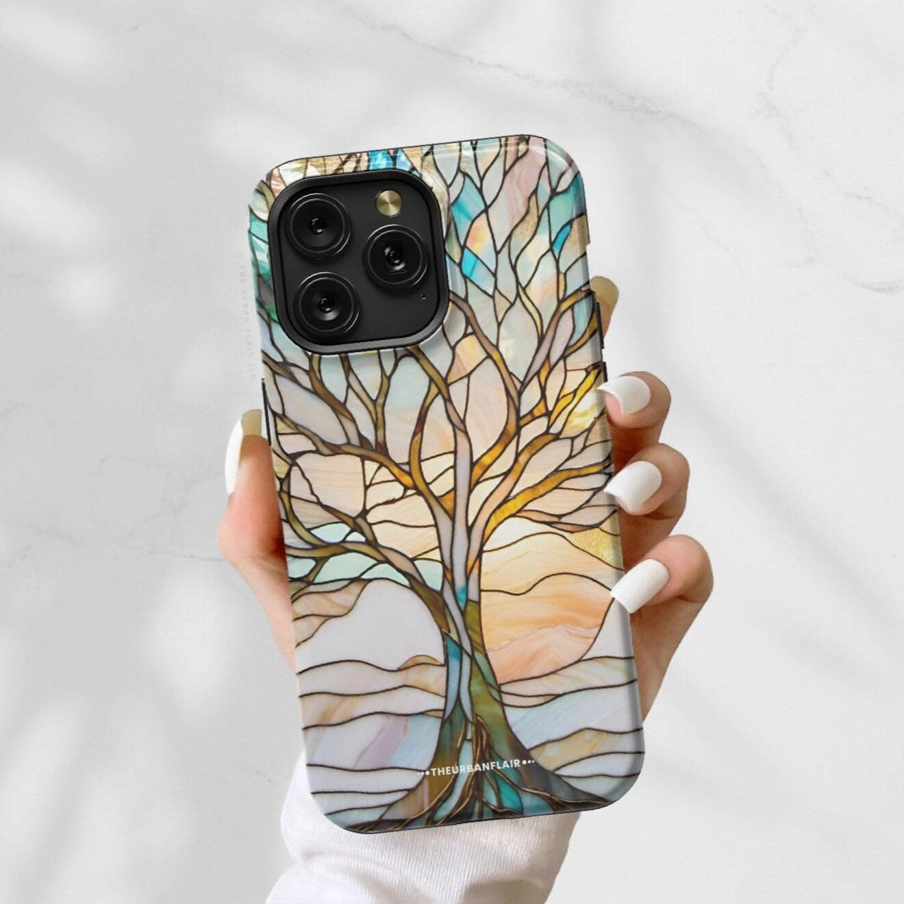 Tree Stained Glass Tough Phone Case for Apple iPhone 15 (& more!) The Urban Flair Tree Stained Glass Tough Phone Case for Apple iPhone 15 (& more!) The Urban Flair