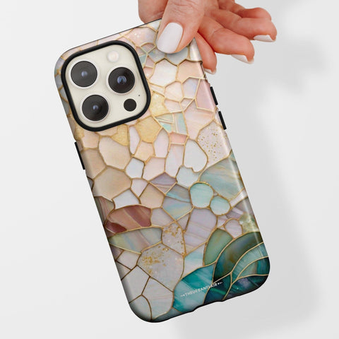 Aesthetic Stained Glass Illusion Print Tough Phone Case For iPhone 15 14 13 Series (Mini, Plus, Pro Max) - On Sale! (Feat)