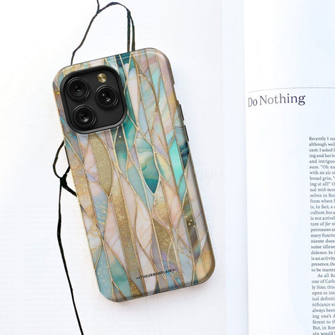 Abstract Stained Glass Illusion Print Tough Phone Case For iPhone 15 14 13 Series (Mini, Plus, Pro Max) - On Sale! (Feat)