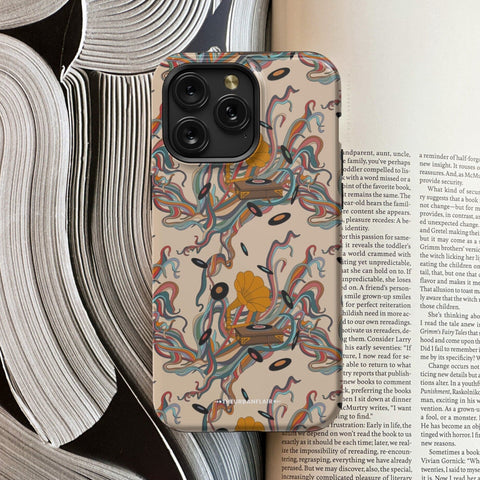 Art Nouveau Vinyl Record Player Tough Phone Case For iPhone 15 14 13 Series (Mini, Plus, Pro Max) Cover Turntable Gramophone Design - On Sale! (Feat)