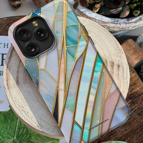 Aesthetic Stained Glass Illusion Print Tough Phone Case For iPhone 15 14 13 Series (Mini, Plus, Pro Max) - On Sale! (Feat)