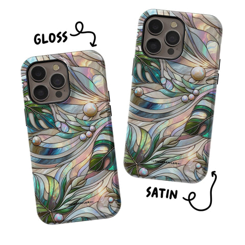 Monstera Leaves Stained Glass Illusion Print Tough Phone Case For iPhone 15 14 13 (Mini, Plus, Pro Max) - On Sale! (Feat)