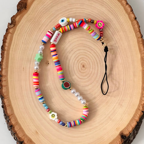 Colorful 90s Nostalgia Phone Charm