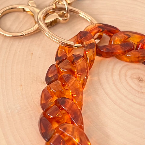 Tortoise Shell Resin Links Phone Charm