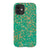 iPhone 12 Mini Gloss (High Sheen) Jade Green Terrazzo Tough Phone Case - The Urban Flair