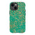iPhone 13 Mini Gloss (High Sheen) Jade Green Terrazzo Tough Phone Case - The Urban Flair