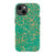 iPhone 13 Satin (Semi-Matte) Jade Green Terrazzo Tough Phone Case - The Urban Flair