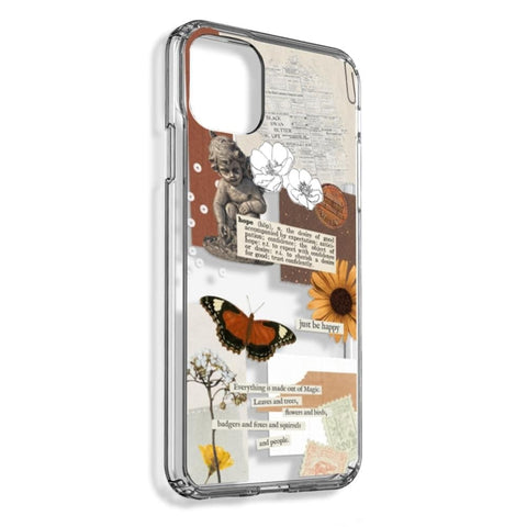 Just Be Happy Aesthetic Collage Clear Phone Case iPhone 12 Pro Max by The Urban Flair (Feat)