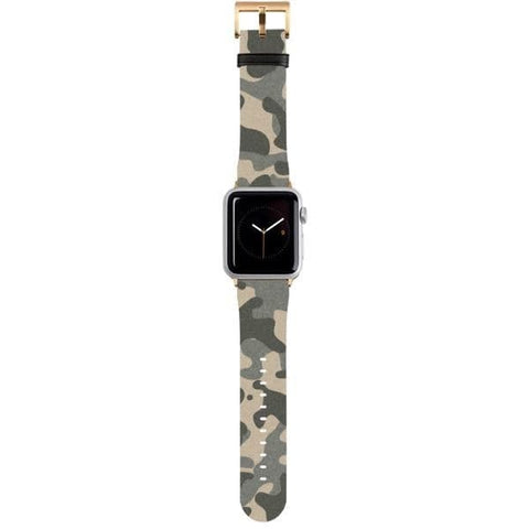 Shop The Khaki Camouflage Apple Watch Band Exclusively at The Urban Flair - Trendy Faux/Vegan Leather iWatch Straps - Affordable Replacements Bands For Women