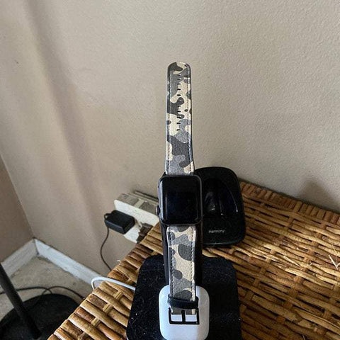 Shop The Khaki Camouflage Apple Watch Band Exclusively at The Urban Flair - Trendy Faux/Vegan Leather iWatch Straps - Affordable Replacements Bands For Women