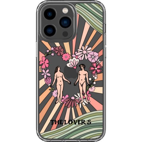 Aesthetic Retro Tarot Card Clear Phone Case