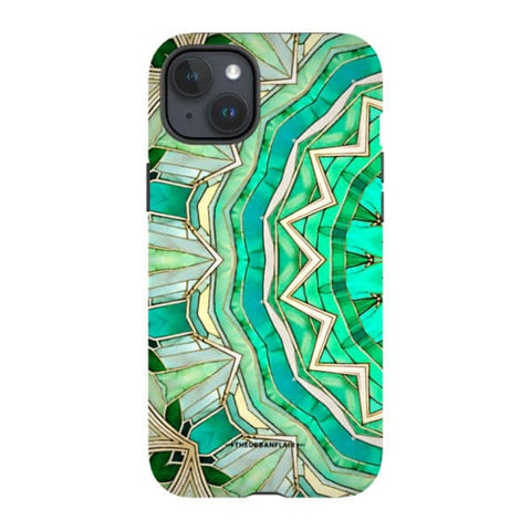 Green Boho Mandala Tough Phone Case