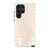 Pale Pink Snakeskin Print Tough Phone Case Galaxy S22 Ultra Gloss [High Sheen] exclusively offered by The Urban Flair