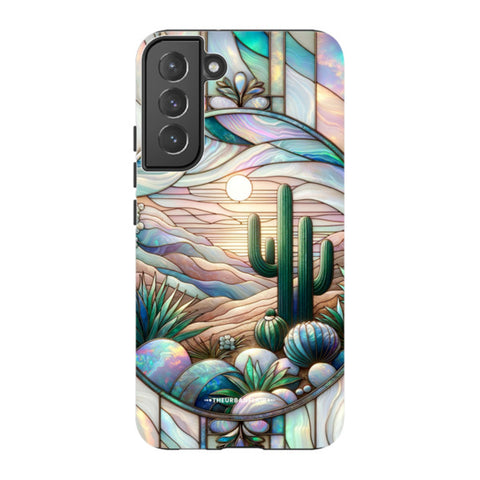 Desert Cactus Stained Glass Illusion Tough Phone Case