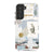 Aesthetic Blue Collage Tough Phone Case Galaxy S21 FE Satin [Semi-Matte] exclusively offered by The Urban Flair