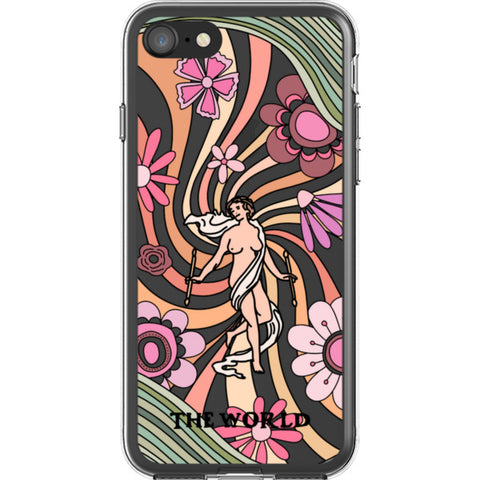 Aesthetic Retro Tarot Card Clear Phone Case