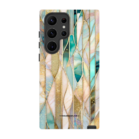 Abstract Stained Glass Illusion Print Tough Phone Case
