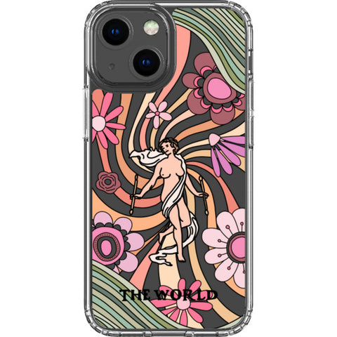 Aesthetic Retro Tarot Card Clear Phone Case
