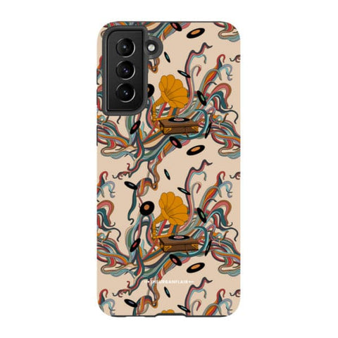 Art Nouveau Vinyl Record Player Tough Phone Case