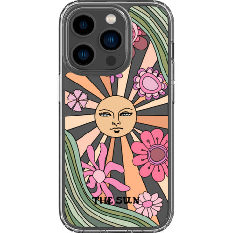 Aesthetic Retro Tarot Card Clear Phone Case