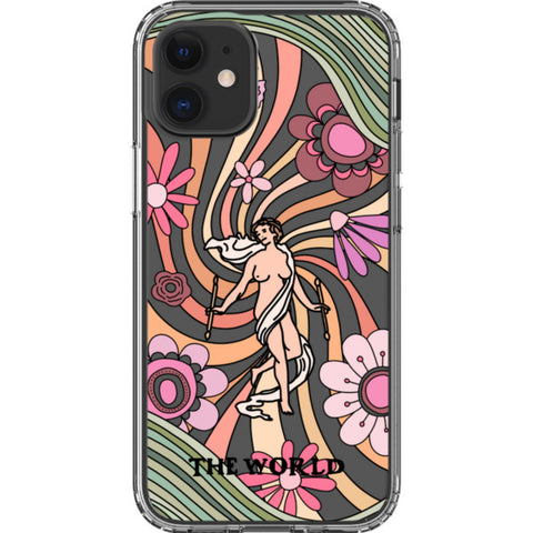 Aesthetic Retro Tarot Card Clear Phone Case