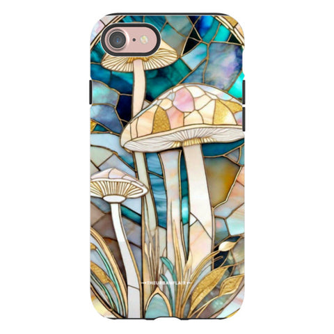 Mushroom Stained Glass Illusion Tough Phone Case