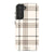 Luxury Cream Plaid Tough Phone Case Galaxy S21 FE Satin [Semi-Matte] exclusively offered by The Urban Flair
