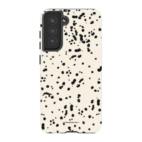 Dalmatian Spots Tough Phone Case Galaxy S21 FE Satin [Semi-Matte] exclusively offered by The Urban Flair
