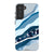 Baby Blue Abstract Layers Tough Phone Case Galaxy S21 FE Gloss [High Sheen] exclusively offered by The Urban Flair