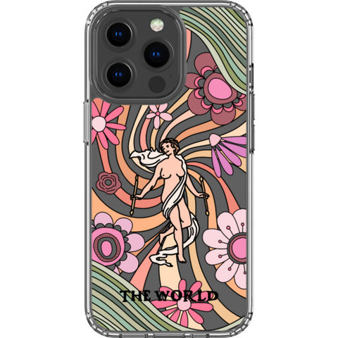 Aesthetic Retro Tarot Card Clear Phone Case