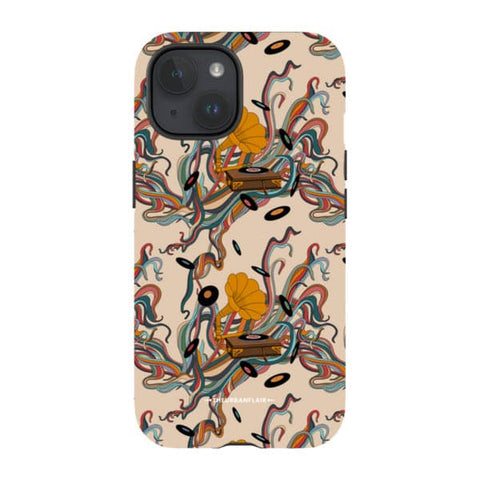 Art Nouveau Vinyl Record Player Tough Phone Case
