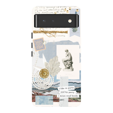 Aesthetic Blue Collage Tough Phone Case Pixel 6 Gloss [High Sheen] exclusively offered by The Urban Flair