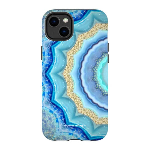 Blue Boho Tie Dye Tough Phone Case