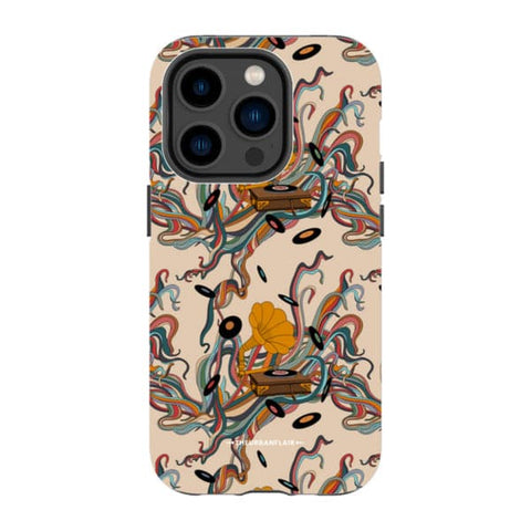 Art Nouveau Vinyl Record Player Tough Phone Case