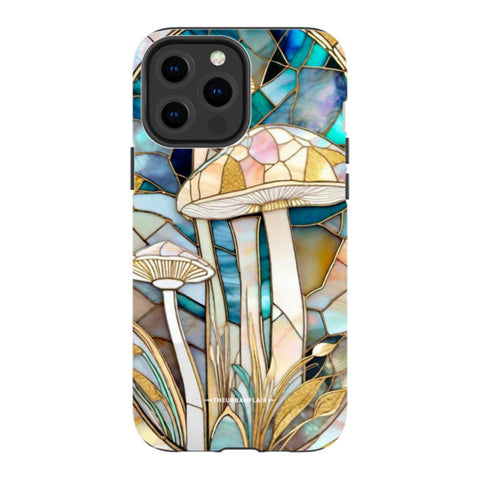 Mushroom Stained Glass Illusion Tough Phone Case