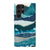Aesthetic Blue Layered Mountains Tough Phone Case Galaxy S22 Ultra Gloss [High Sheen] exclusively offered by The Urban Flair