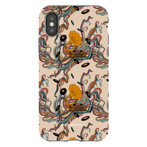 Art Nouveau Vinyl Record Player Tough Phone Case