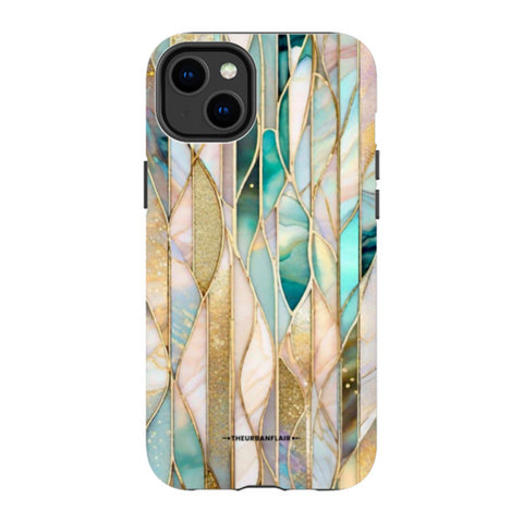Abstract Stained Glass Illusion Print Tough Phone Case