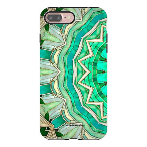 Green Boho Mandala Tough Phone Case