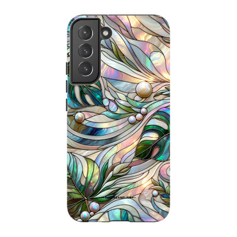 Monstera Leaves Stained Glass Tough Phone Case